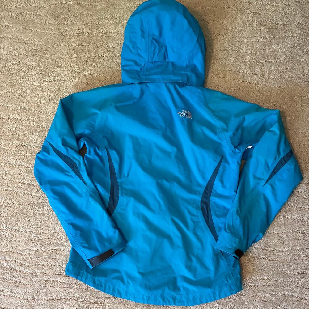The North Face Women’s M HyVent Blue Waterproof Hooded Rain Jacket Coat Gorpcore - Picture 7 of 8